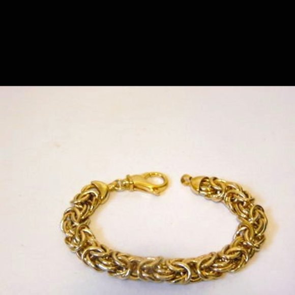 Rare Technibond .925 Bold Byzantine Bracelet 8 Inch - Picture 5 of 10